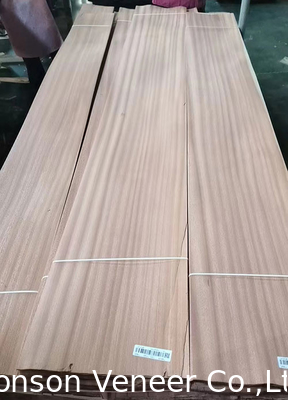 1MM έπιπλα Sapele Wood Veneer Sapelli Flat Cut Panel Α' βαθμού