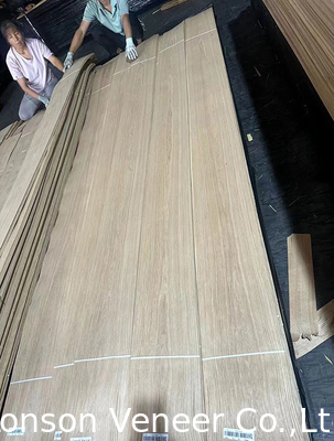 Λονσόν Λευκή βελανιδιά ξύλου φινίρισμα Crown Cut Panel βαθμός Α πάχος 2 mm
